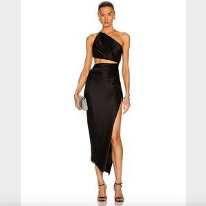 The Sei One Shoulder Black Silk Dress 2 NWT